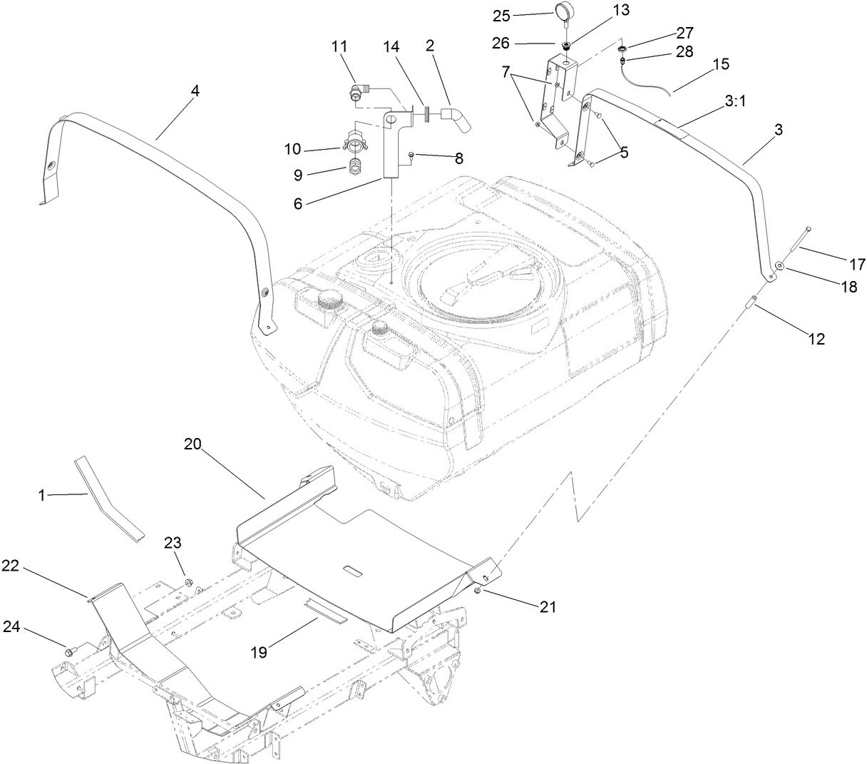 Tank and Saddle Assembly