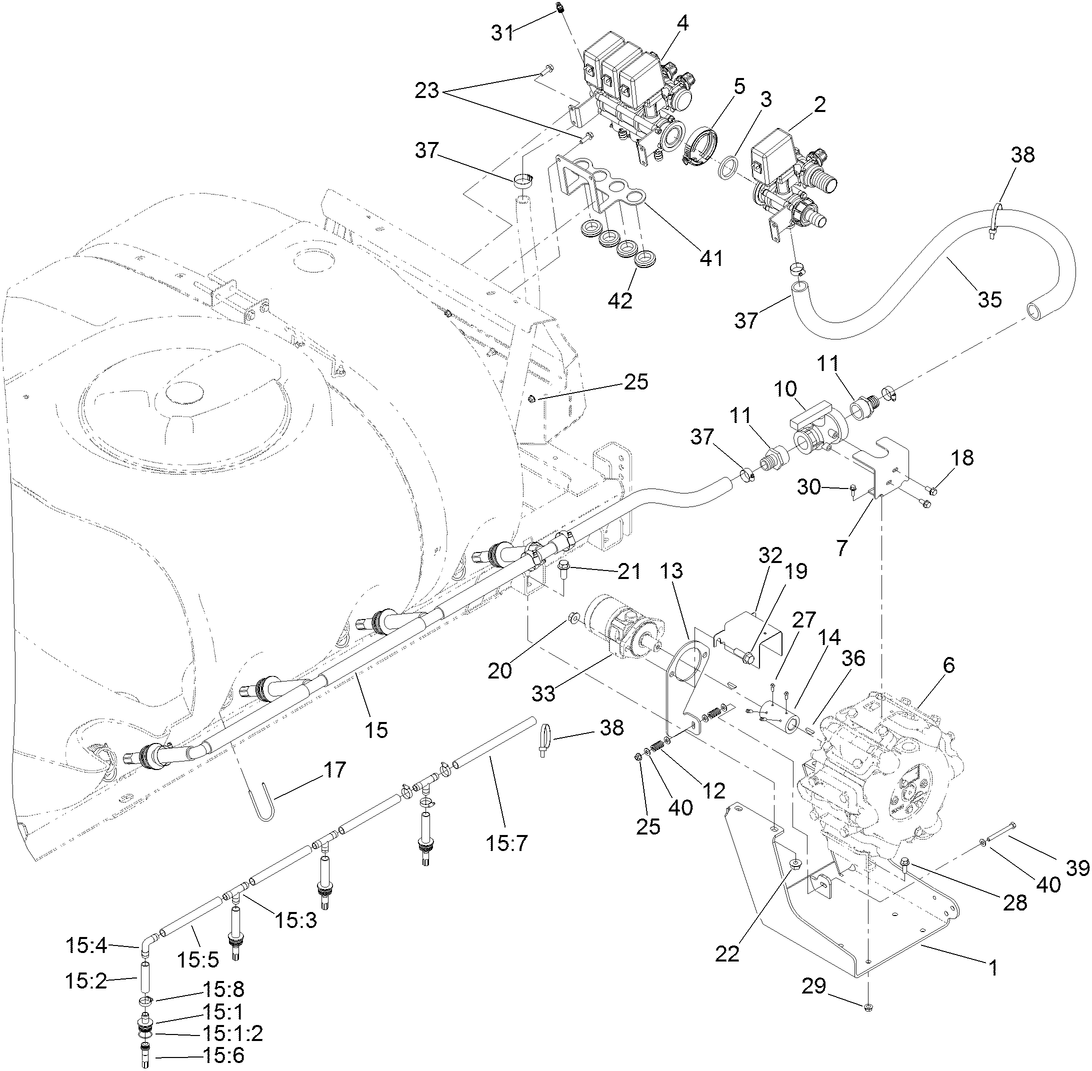 Spray Pump and Valve Assembly