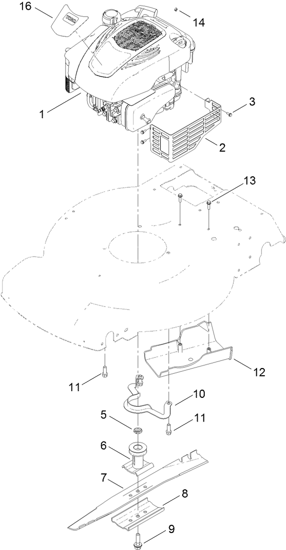 Engine and Blade Assembly