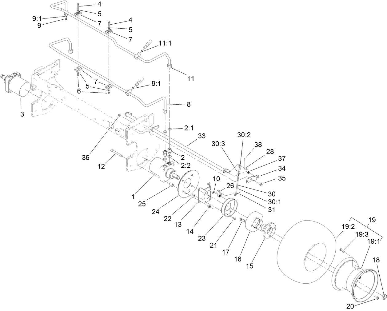 Front Wheel and Brake Assembly