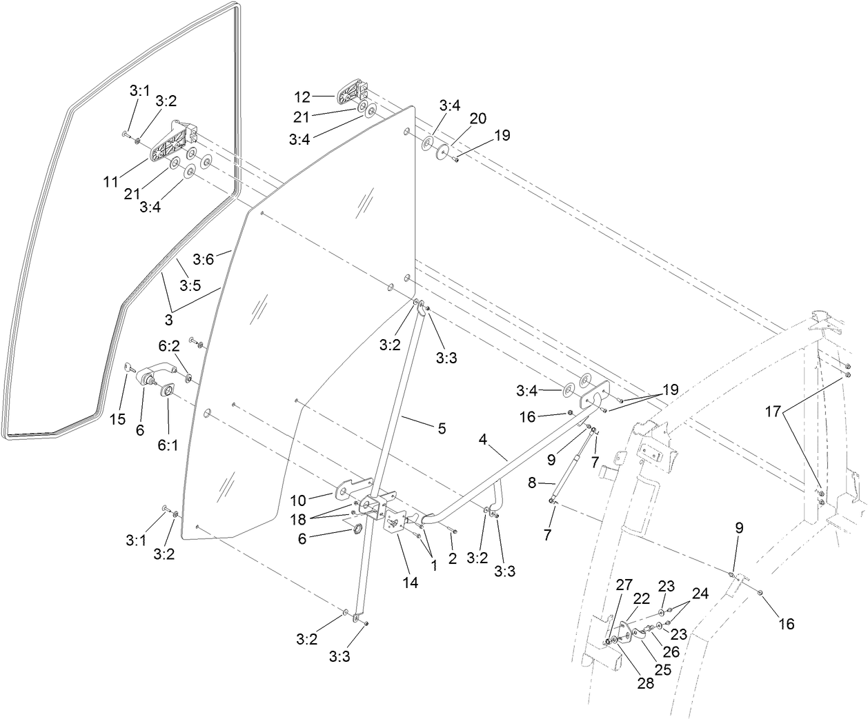 Right Door Cab Assembly