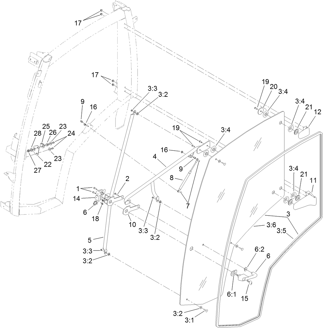 Left Door Cab Assembly
