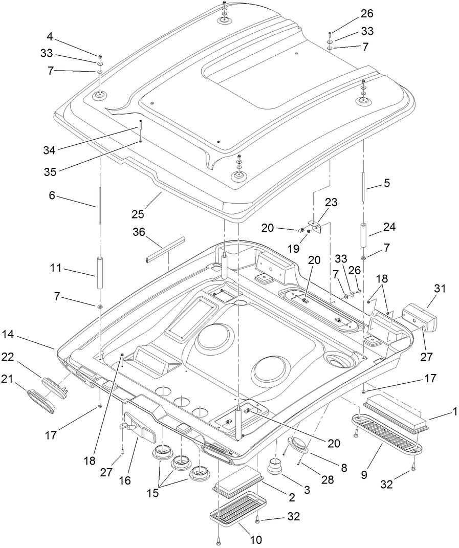 Headliner Cab Assembly