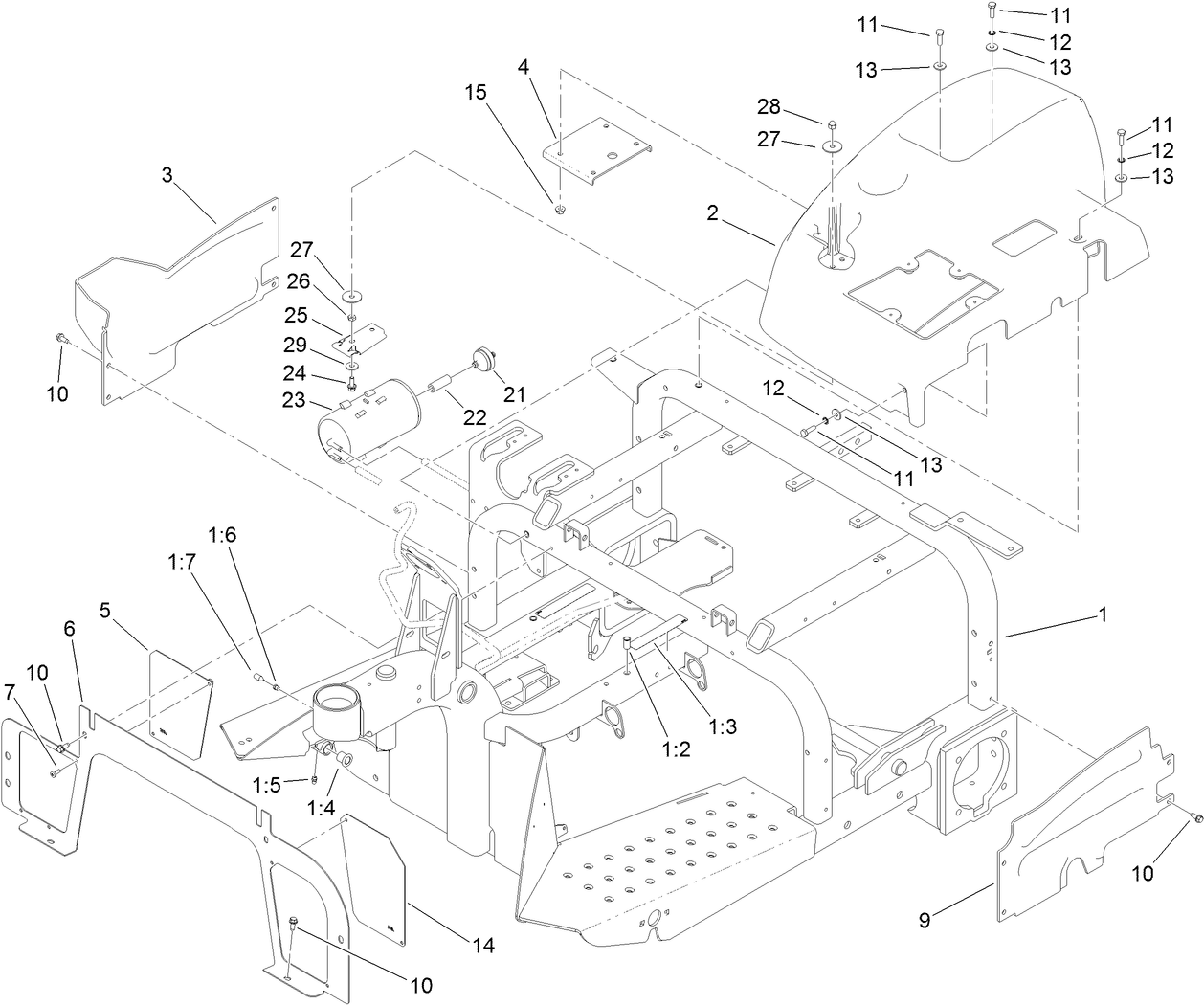 Frame and Console Assembly