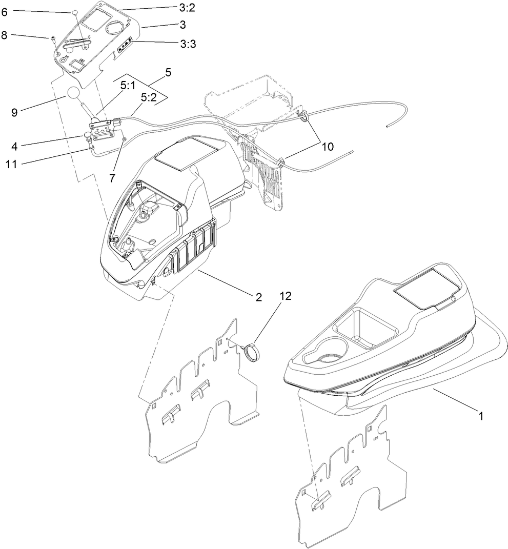 Fender, Console and Control Assembly