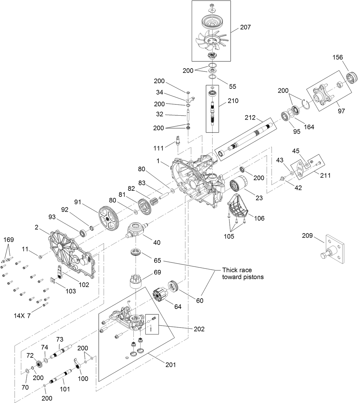 Right Hand Hydro Transaxle Assembly No. 119-3361