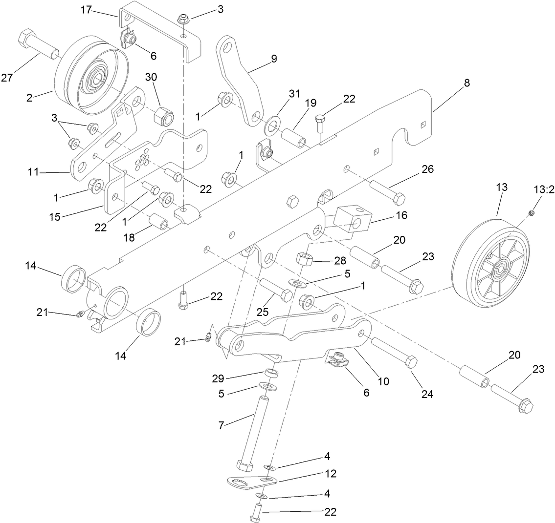 RH Trailing Arm Assembly No. 117-8460