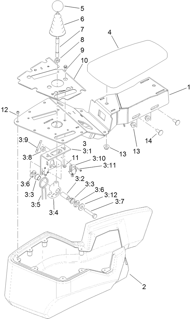 Console and Reel Control Assembly