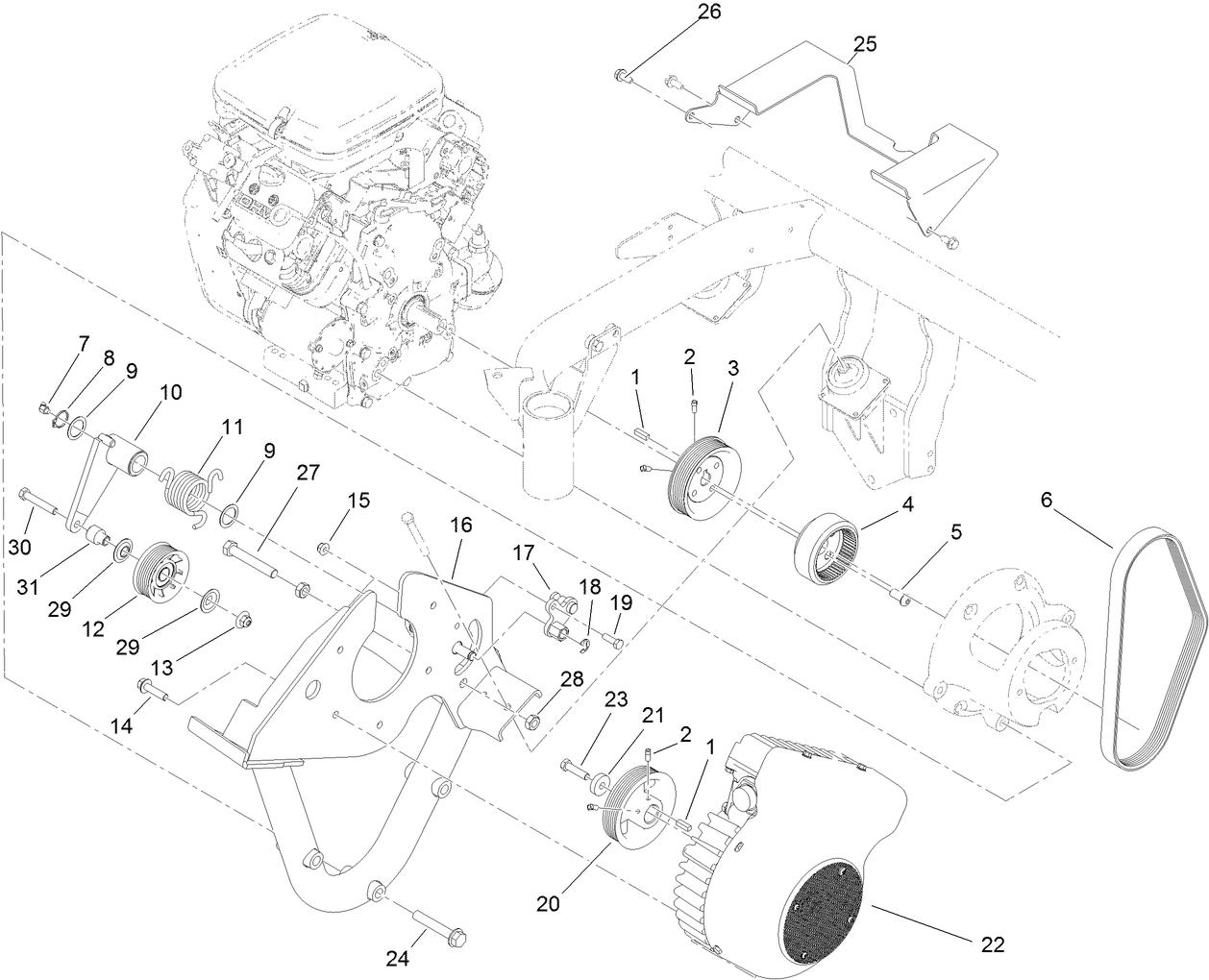 Generator and Engine Frame Assembly