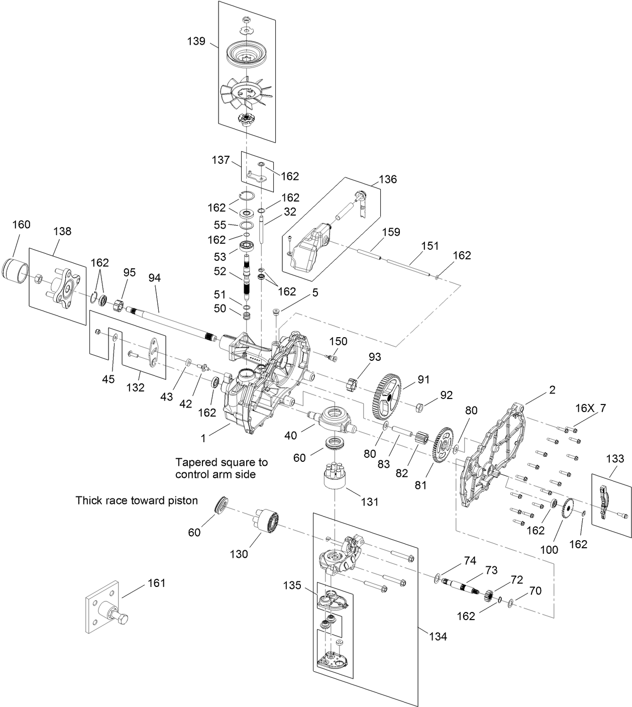 Left Hand Hydro Transaxle Assembly No. 119-3330