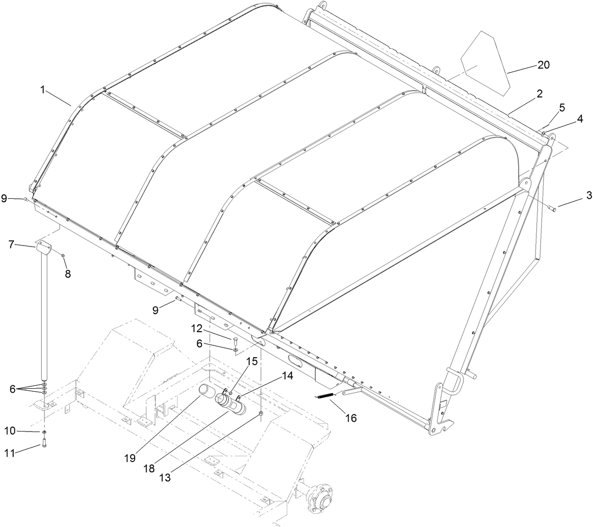 Hopper Support Assembly