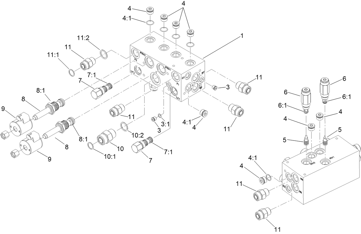 Deck Control Manifold Assembly No. 114-0359