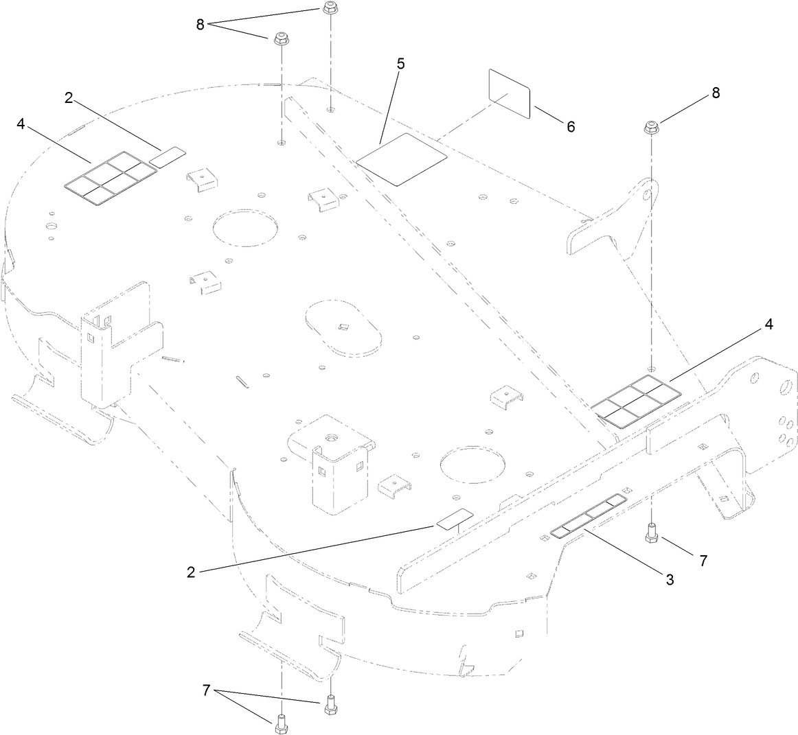 42 Inch Deck and Decal Assembly No. 121-0733