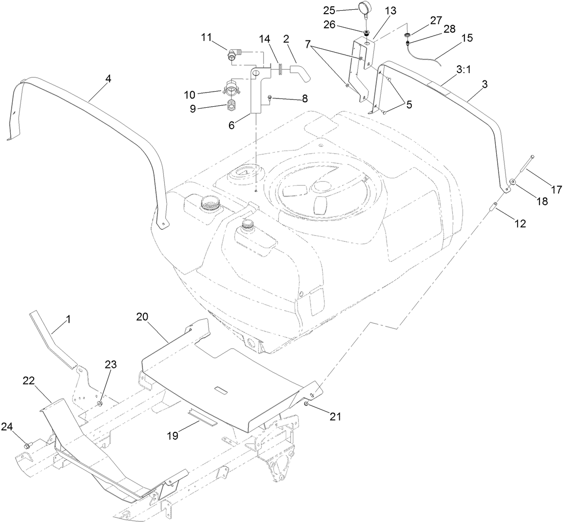 Tank and Saddle Assembly