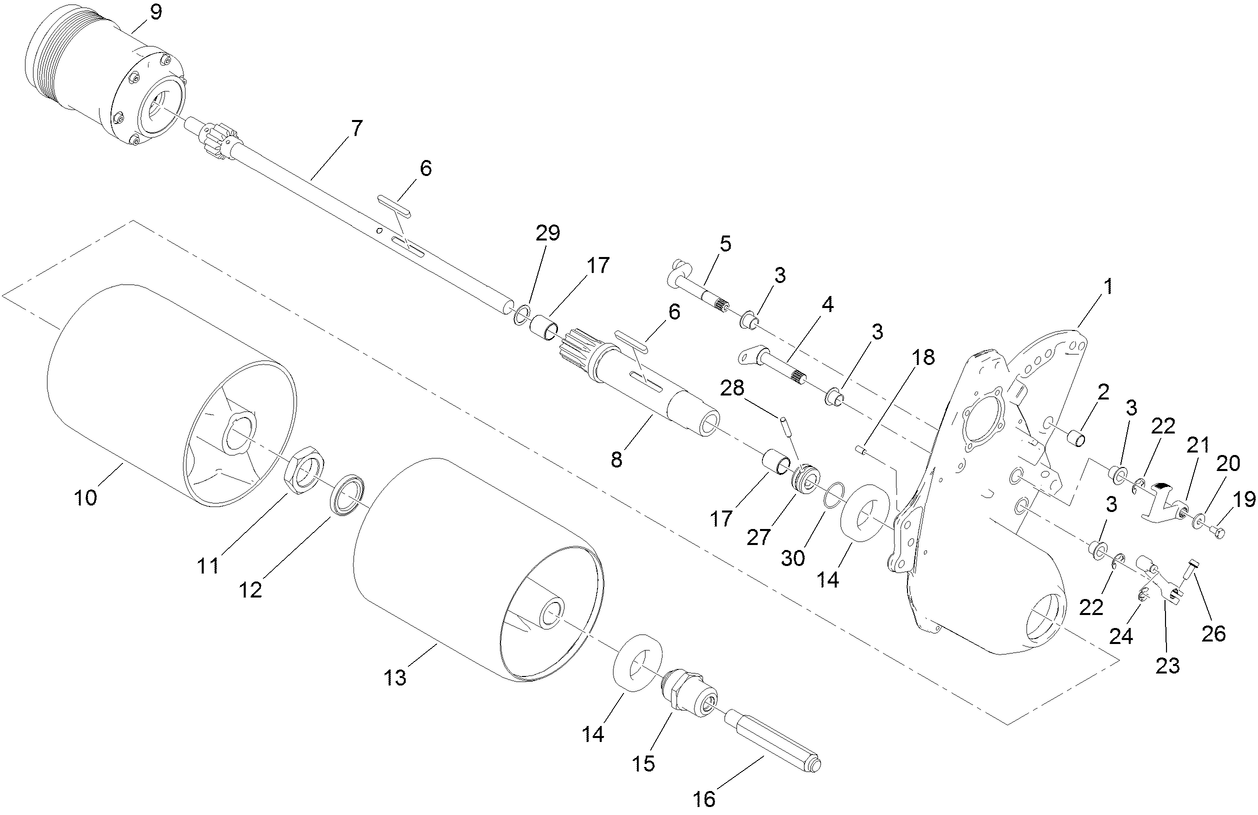 Differential and Traction Drum Assembly