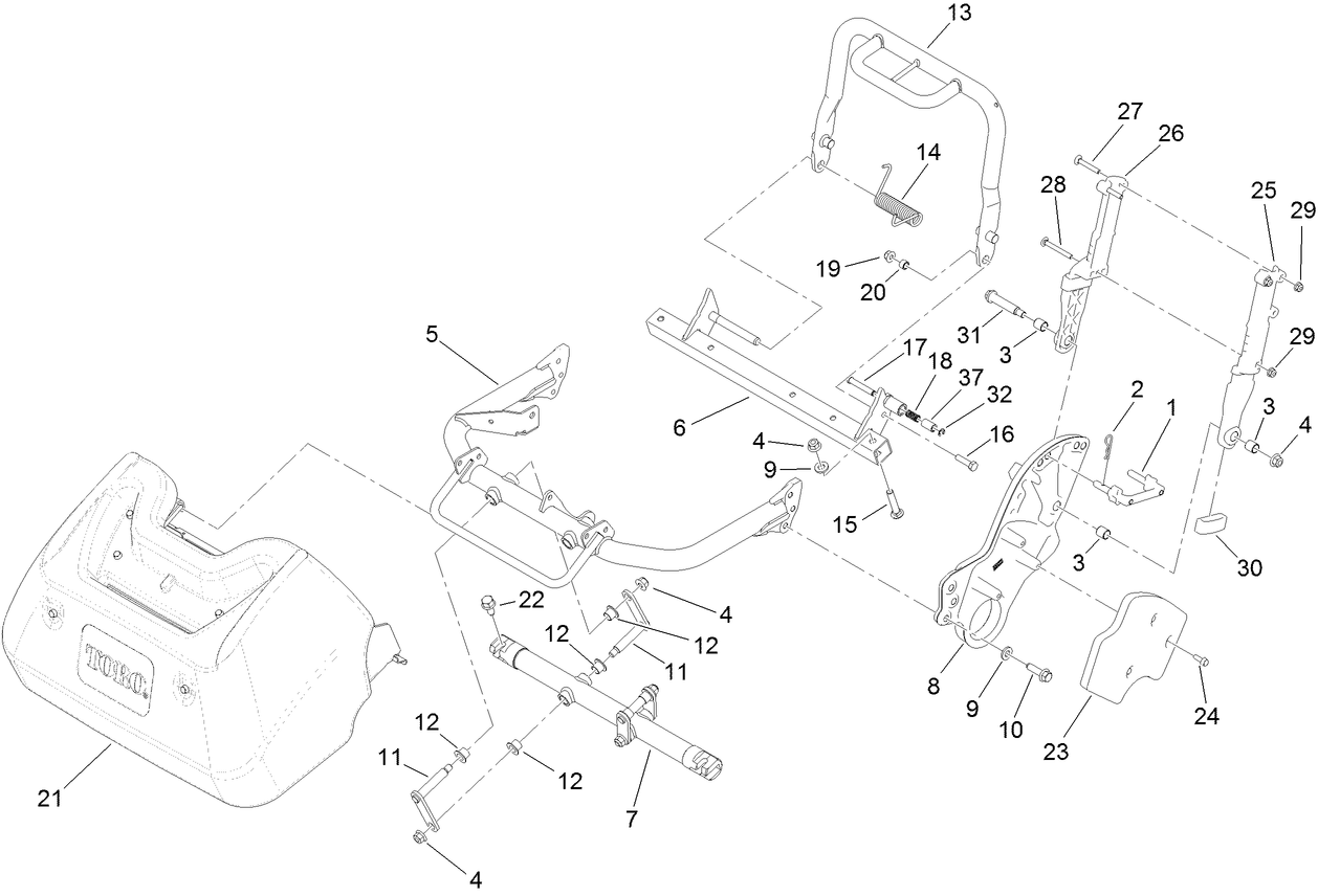 Frame and Handle Mount Assembly