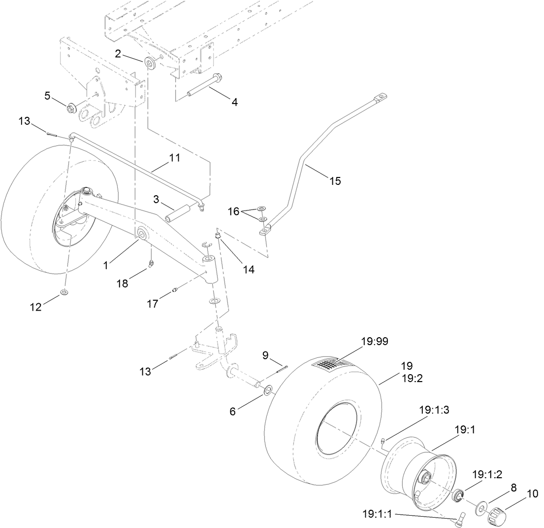 Front Wheel and Axle Assembly