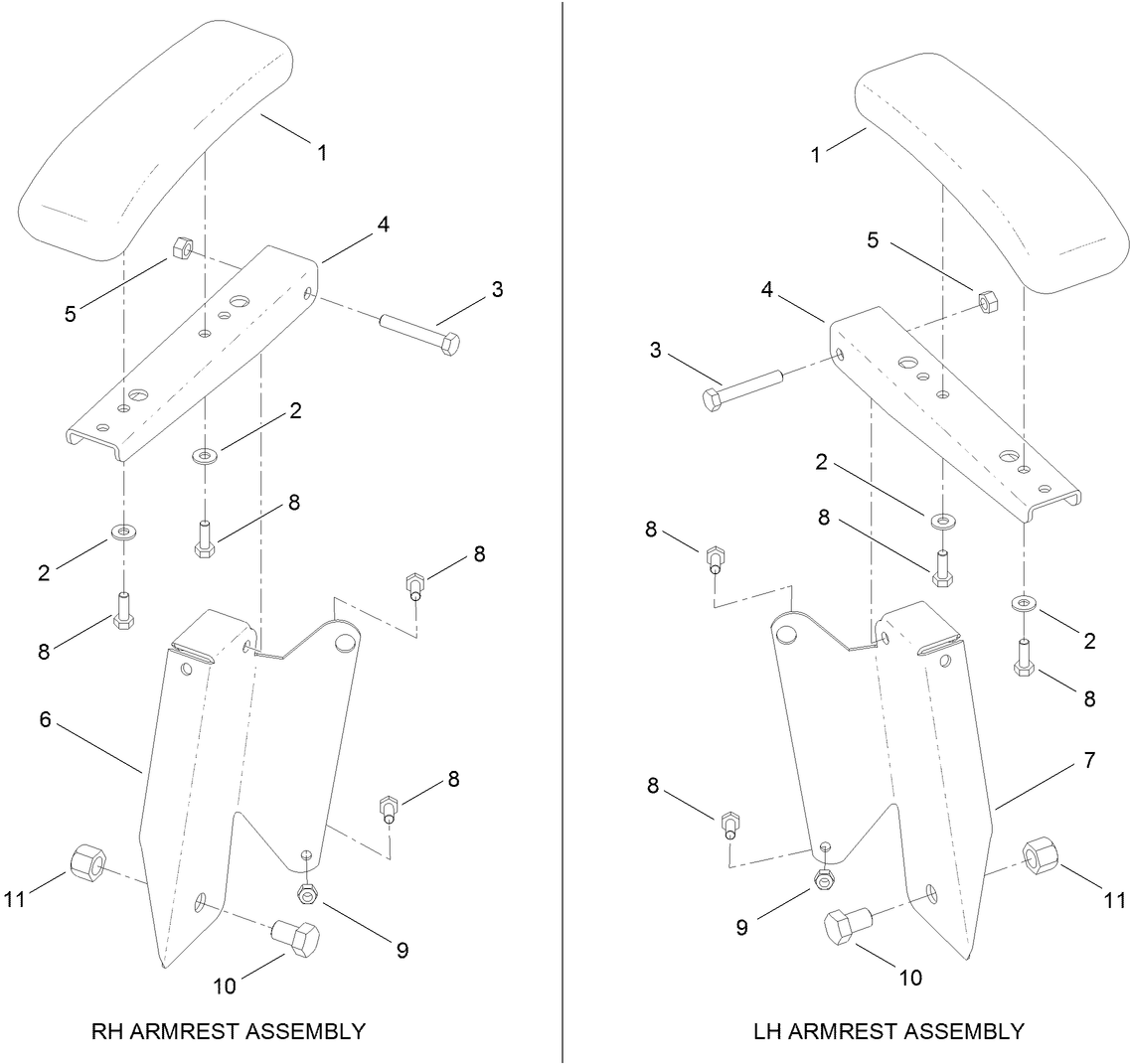 Armrest Kit Assembly No. 110-5719