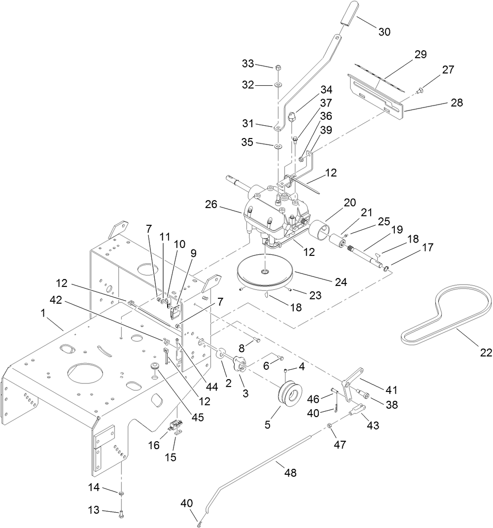Frame and Transmission Assembly