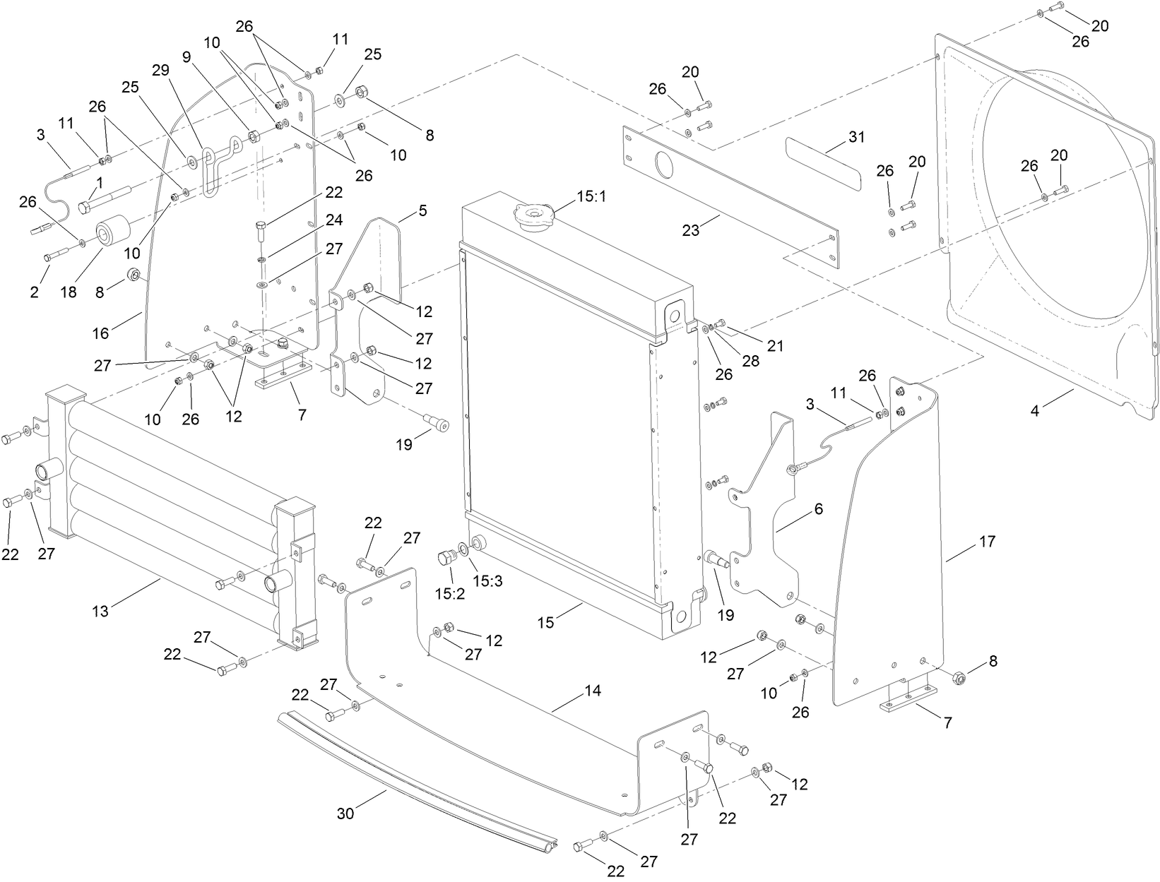 Radiator and Shroud Assembly