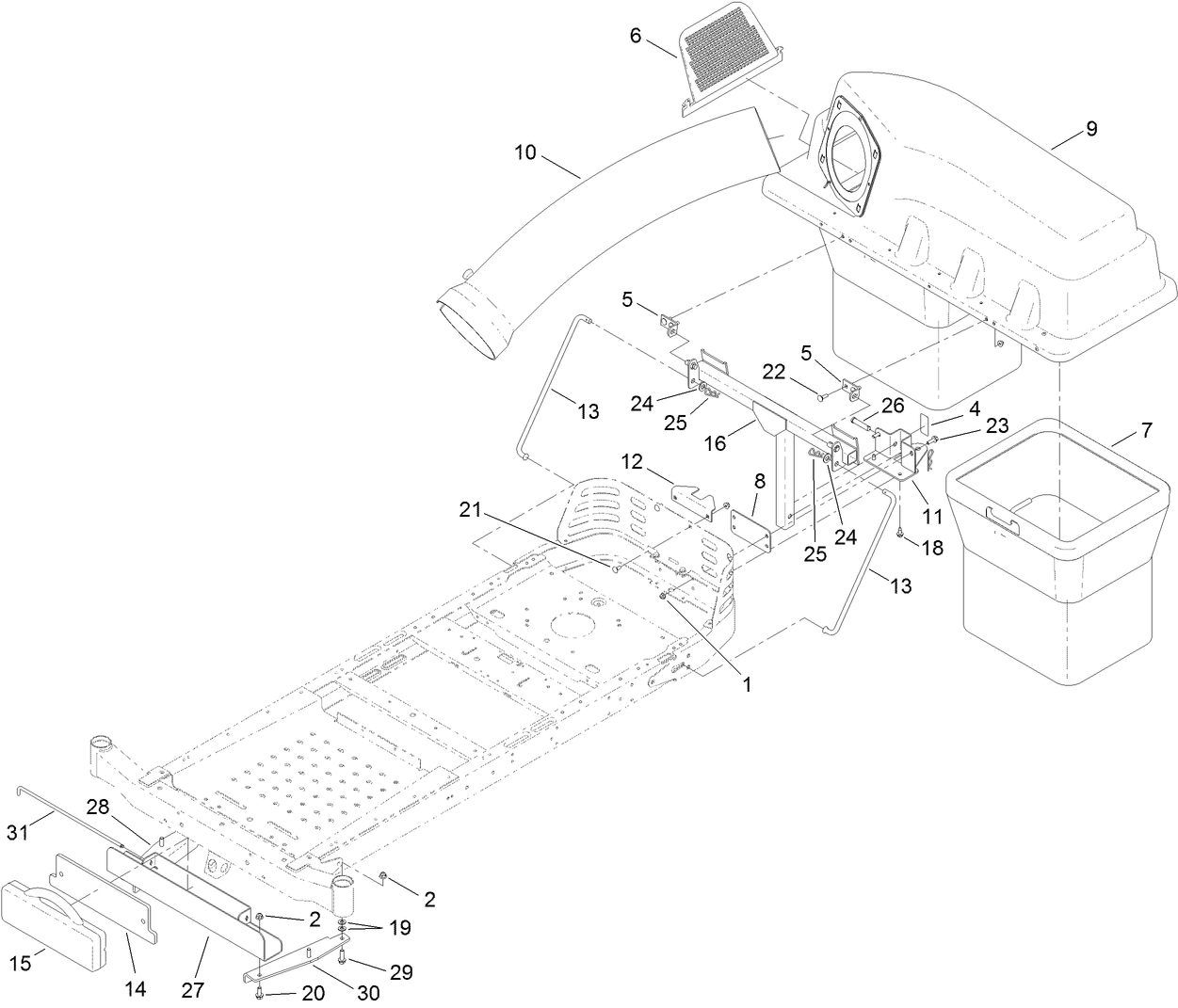 50 Inch Bagger Assembly
