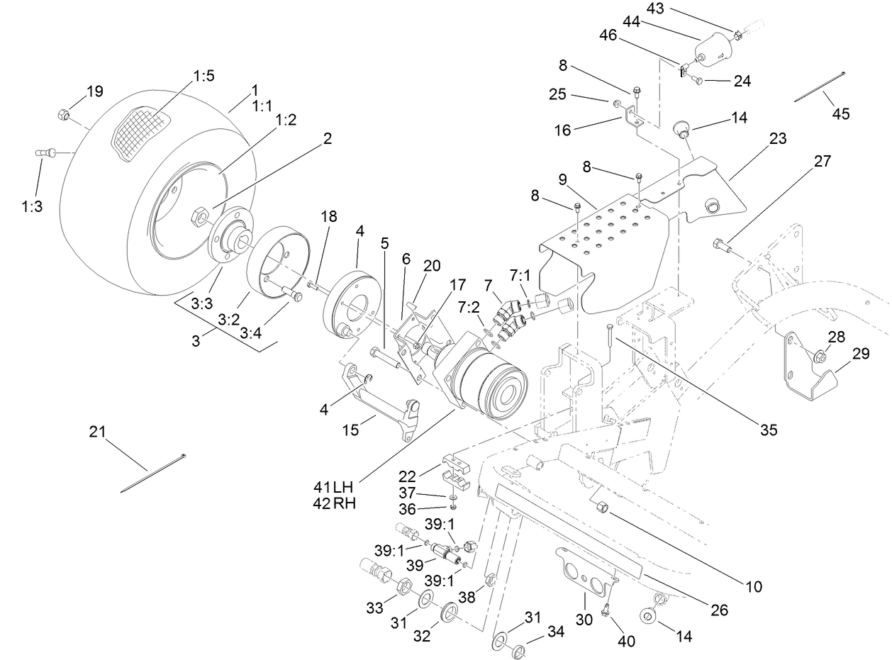 Front Wheel and Brake Assembly