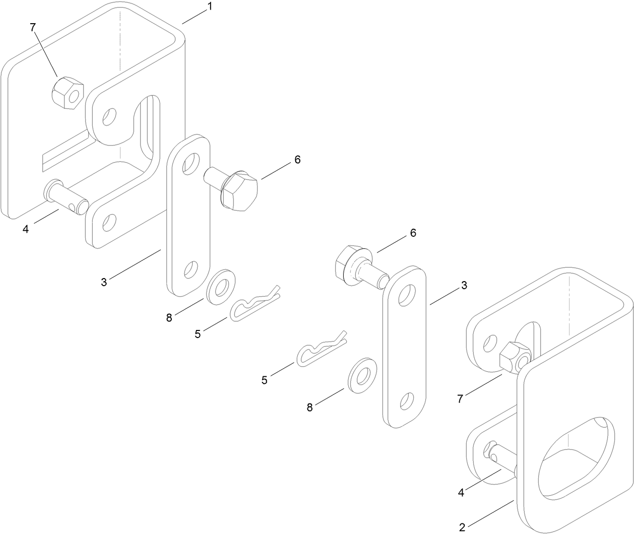 Hanger Bracket Upgrade Kit Assembly No. 121-4016