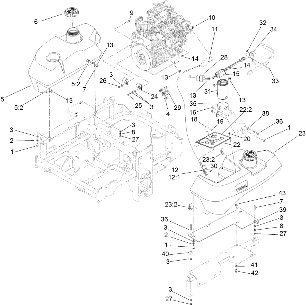 Fuel System and Throttle Control Assembly