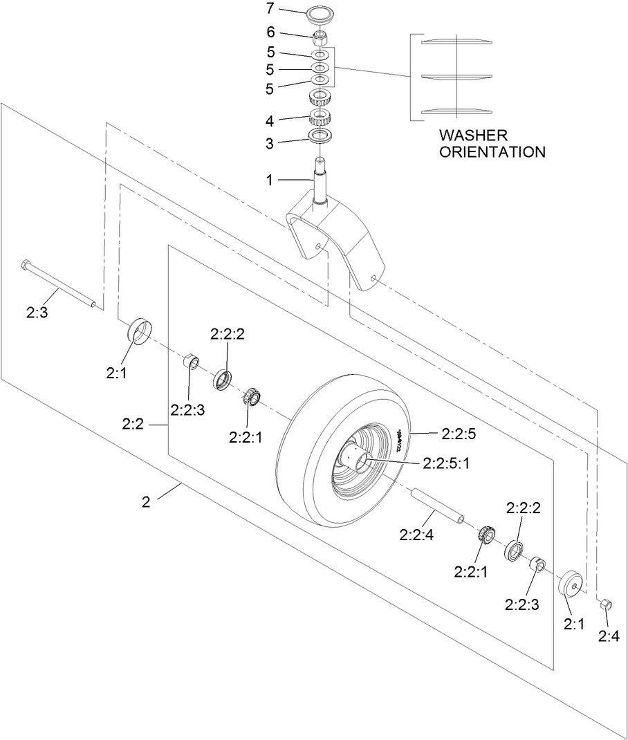 Caster Wheel and Fork Assembly