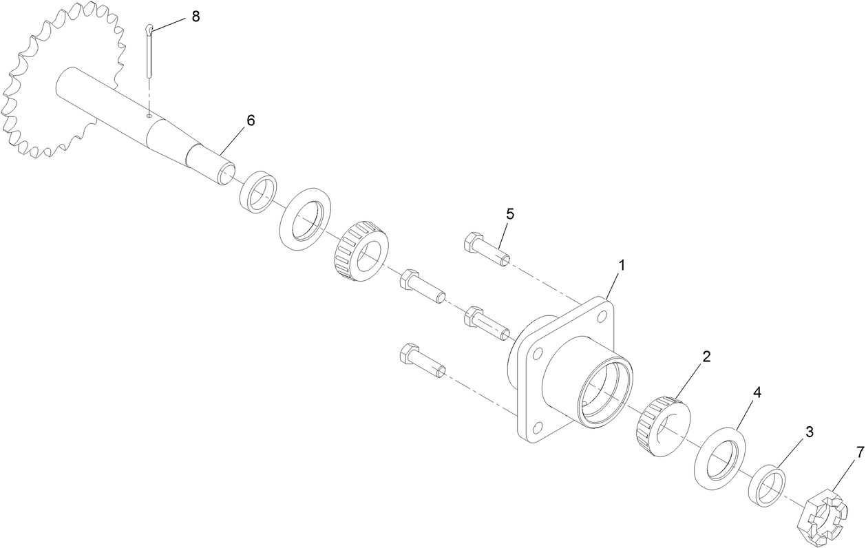 Axle and Bearing Assembly No. 116-9545