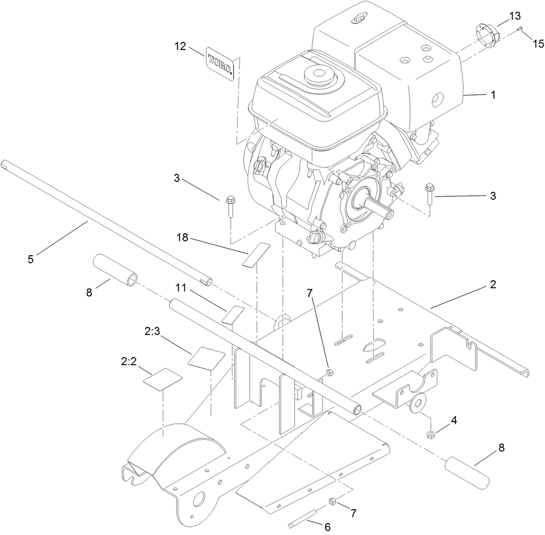 Engine and Frame Assembly