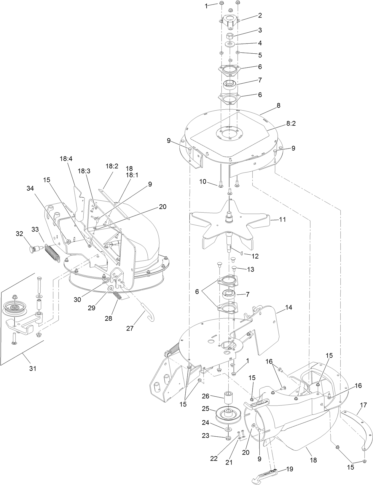 Parts – 60in E-Z Vac Blower and Drive Kit, Z Master 2000 Series