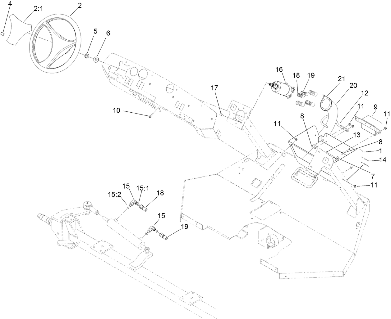 Steering Valve and Storage Box Assembly
