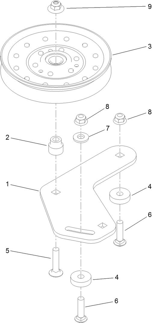 Left Hand Idler Assembly No. 121-5965