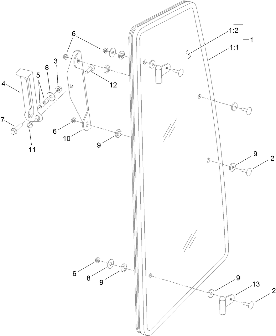 Cab Left Window Assembly