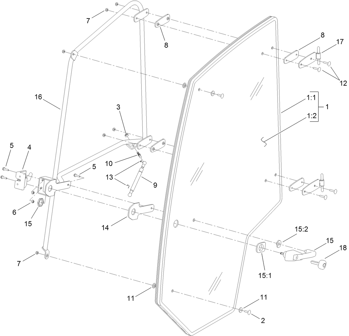Cab Left Door Assembly