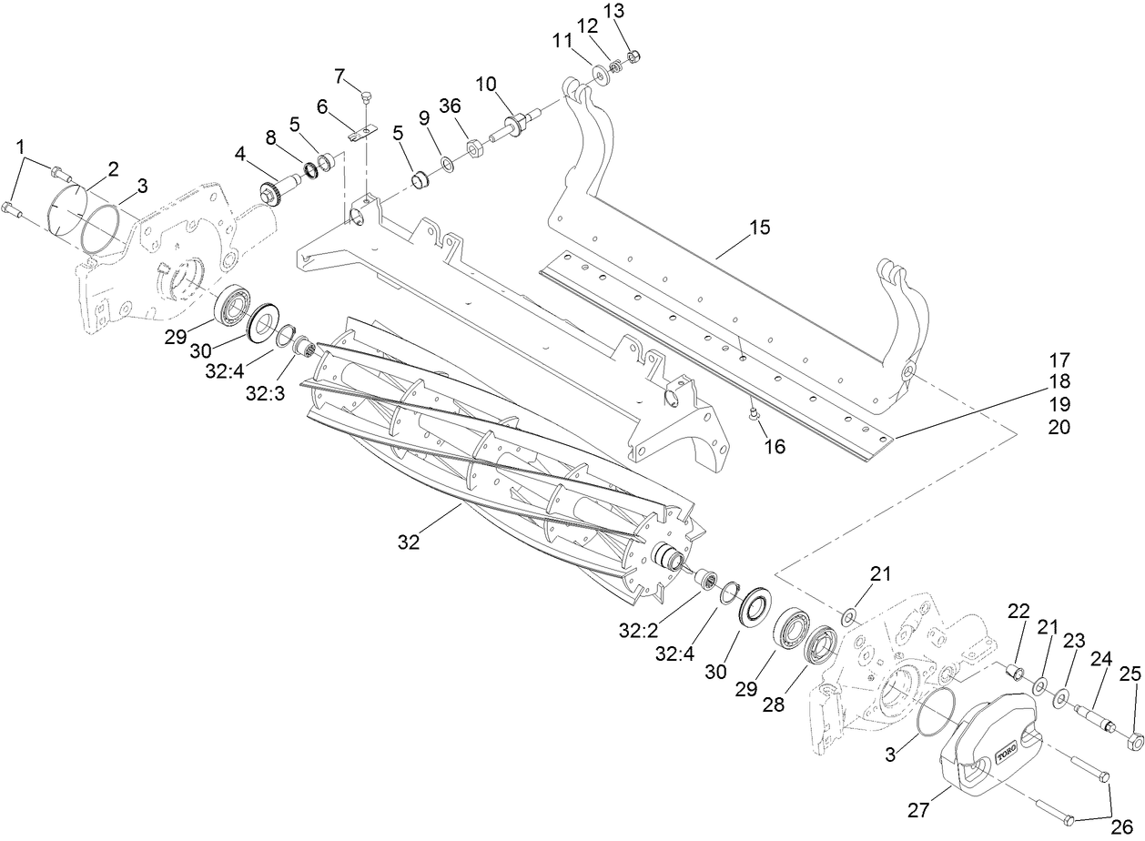 Reel and Bedbar Assembly