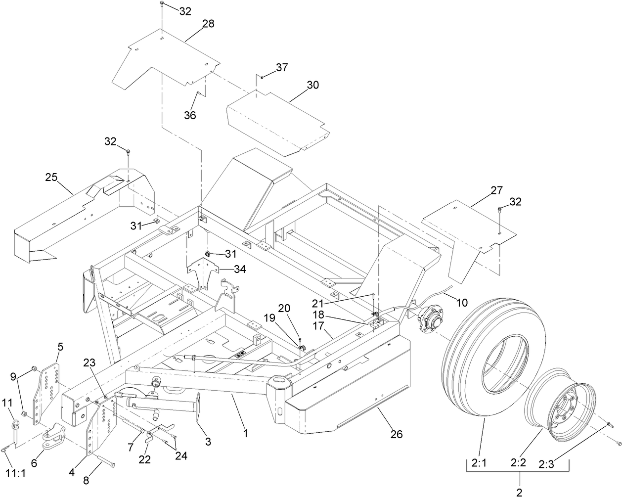 Frame and Tire Assembly
