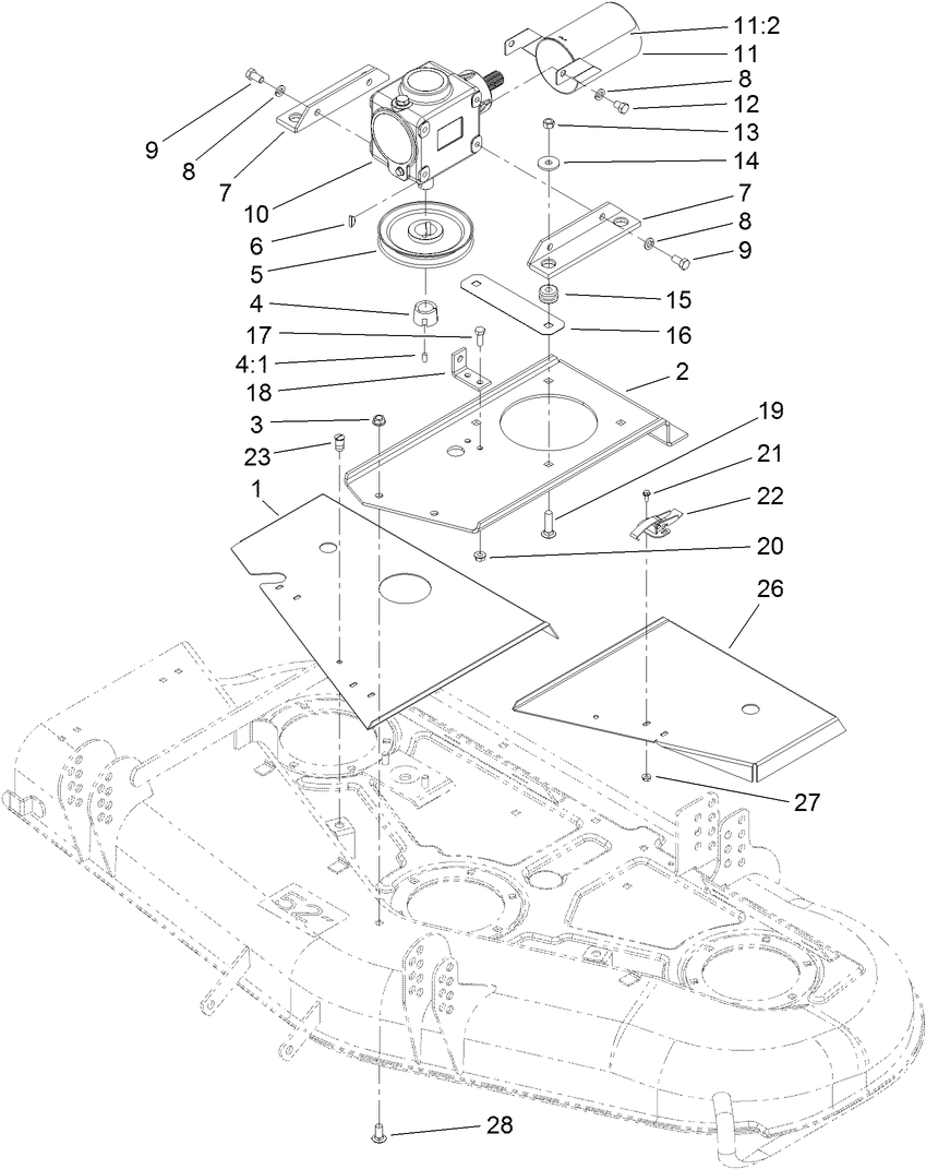 Cover and Gearbox Assembly