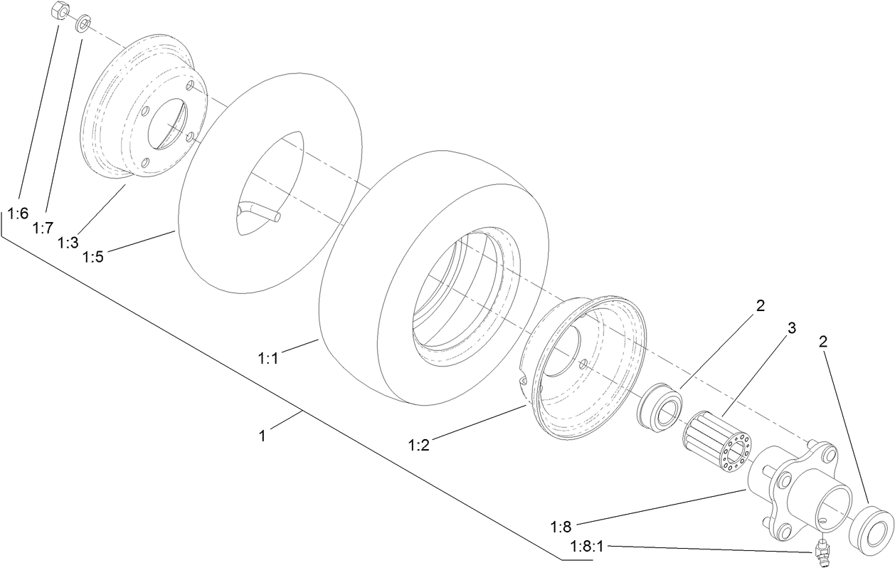 Tire and Bearing Assembly No. 68-8970