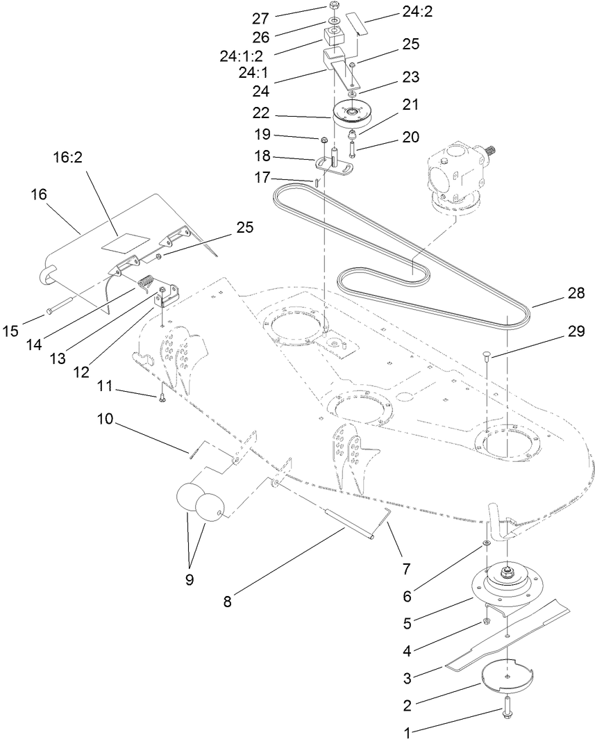 Deck and Spindle Assembly