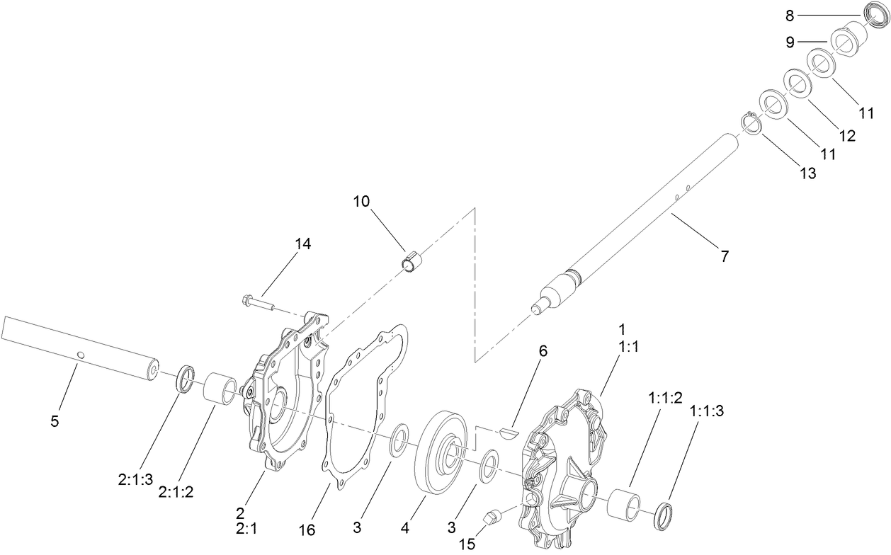 26 Inch Auger Gearcase Assembly No. 108-7328