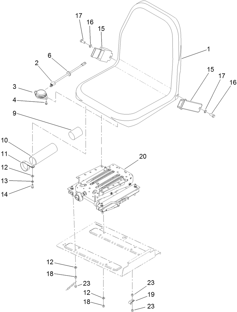 Seat and Suspension Assembly