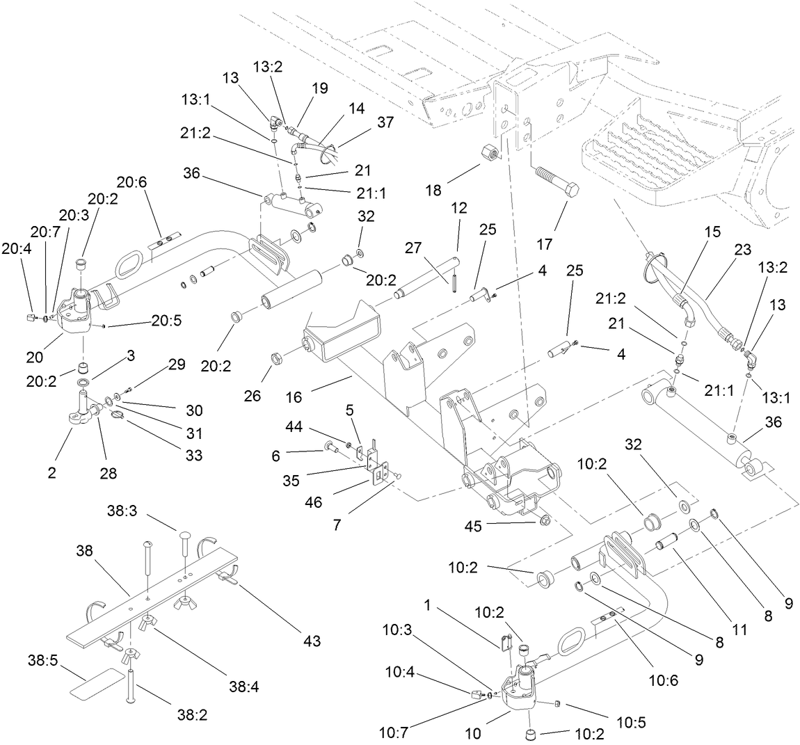 Front No. 4 and No. 5 Lift Arm Assembly
