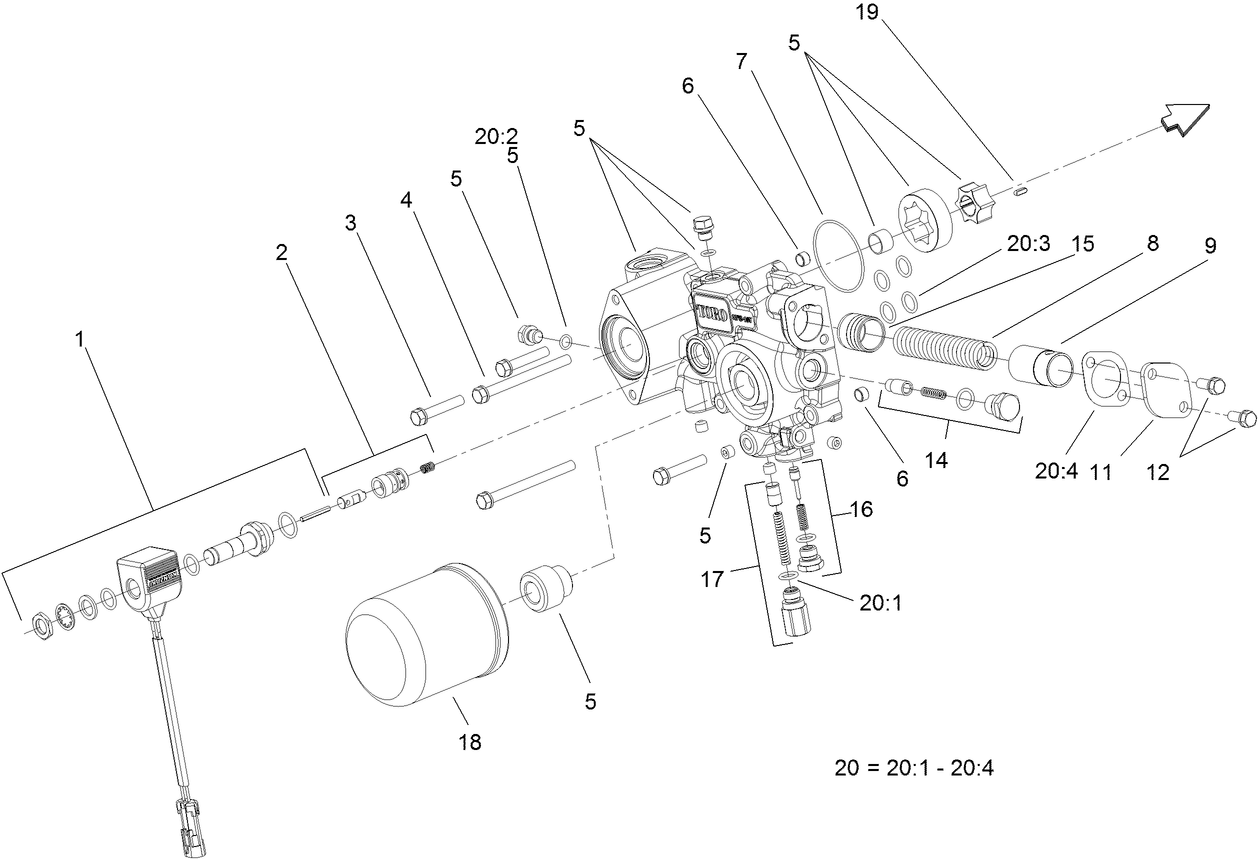 Charge Pump Housing Assembly  Transmission Assembly No. 121-3370