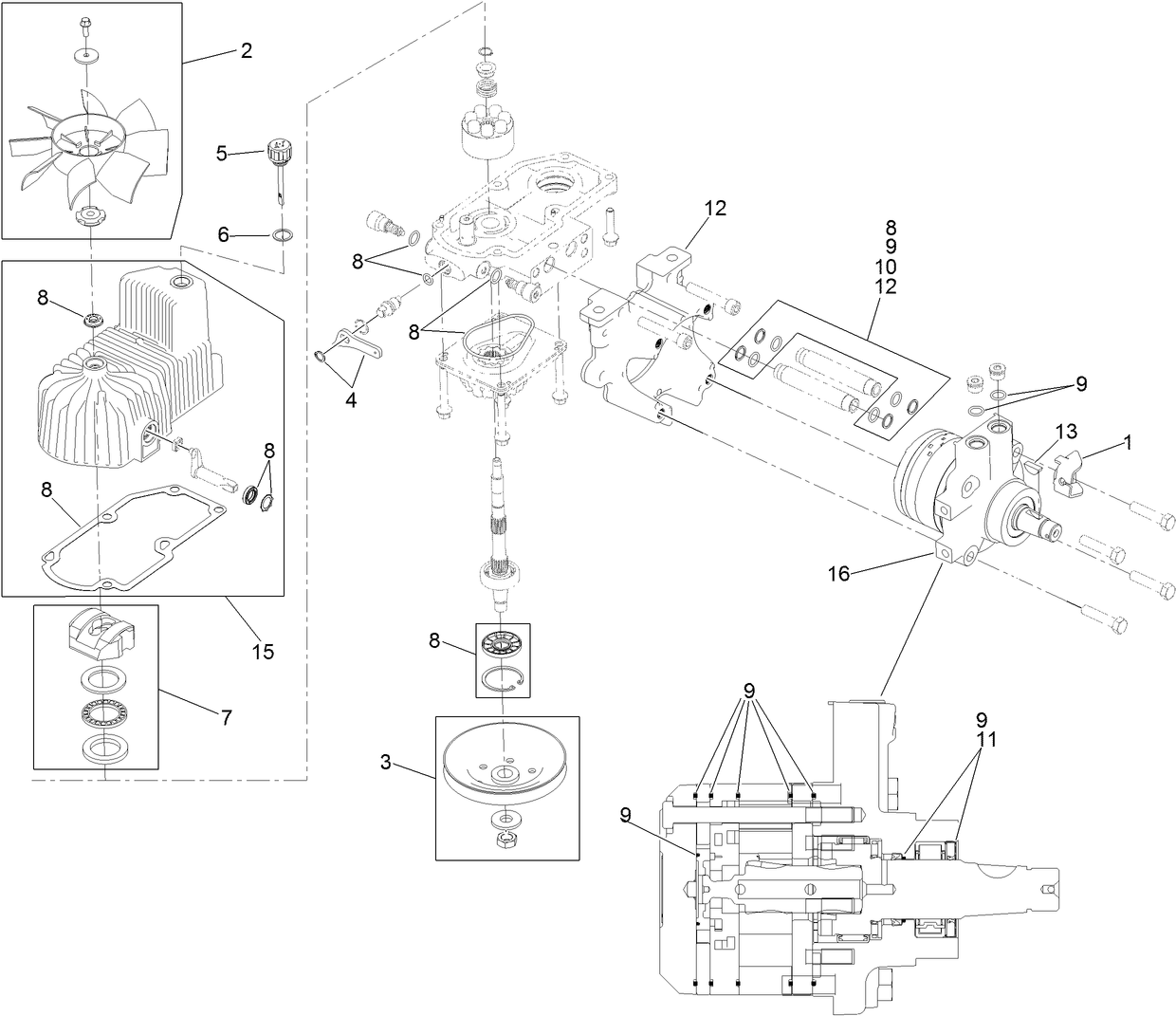 RH Hydro Assembly No. 116-1327