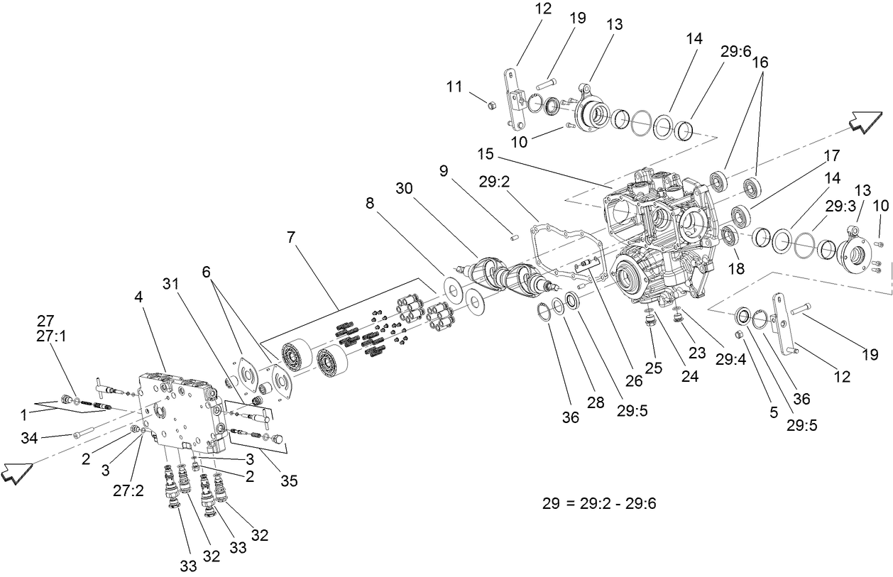 Center Section Assembly Transmission Assembly No. 121-3370