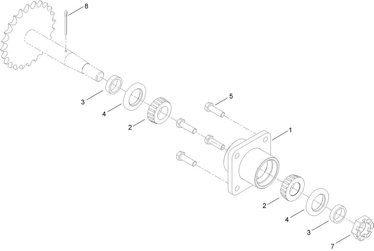 Axle and Bearing Assembly No. 116-7645