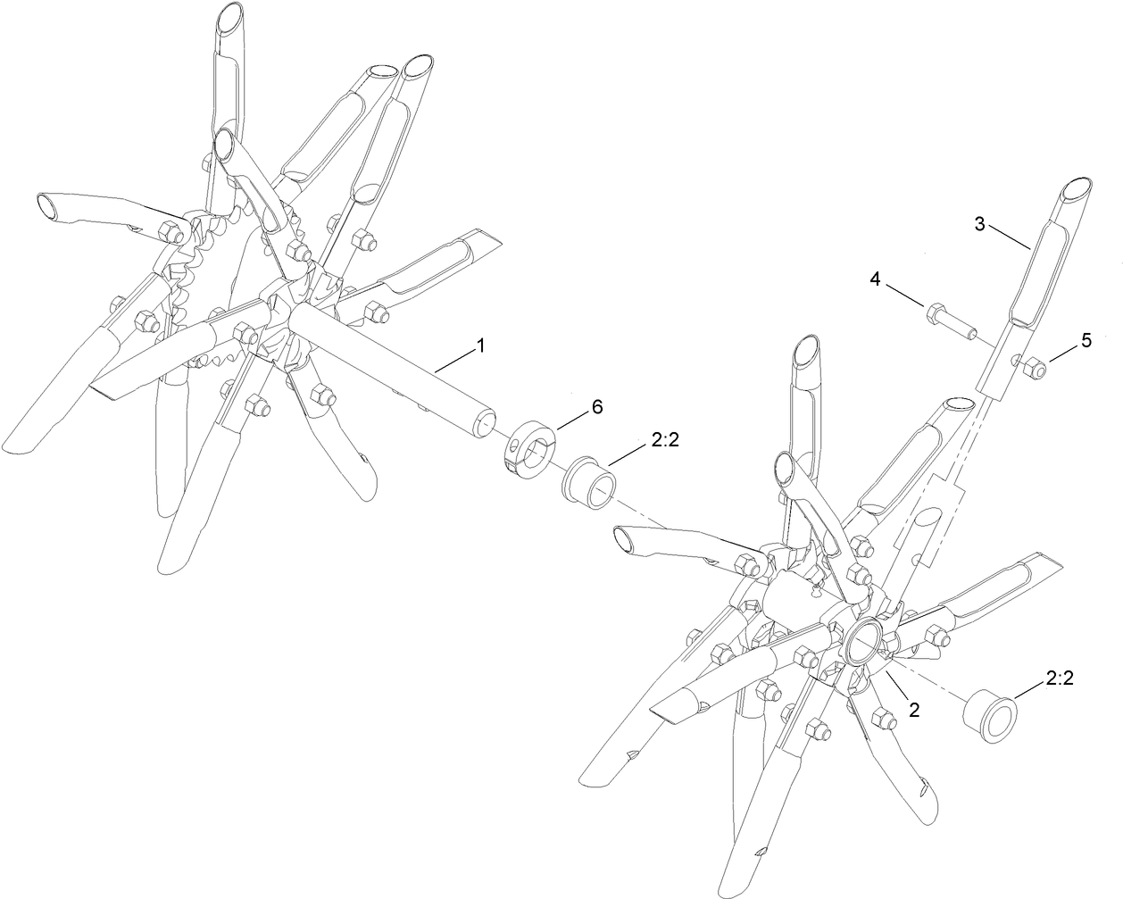 RH Tine Wheel Assembly No. 116-6738