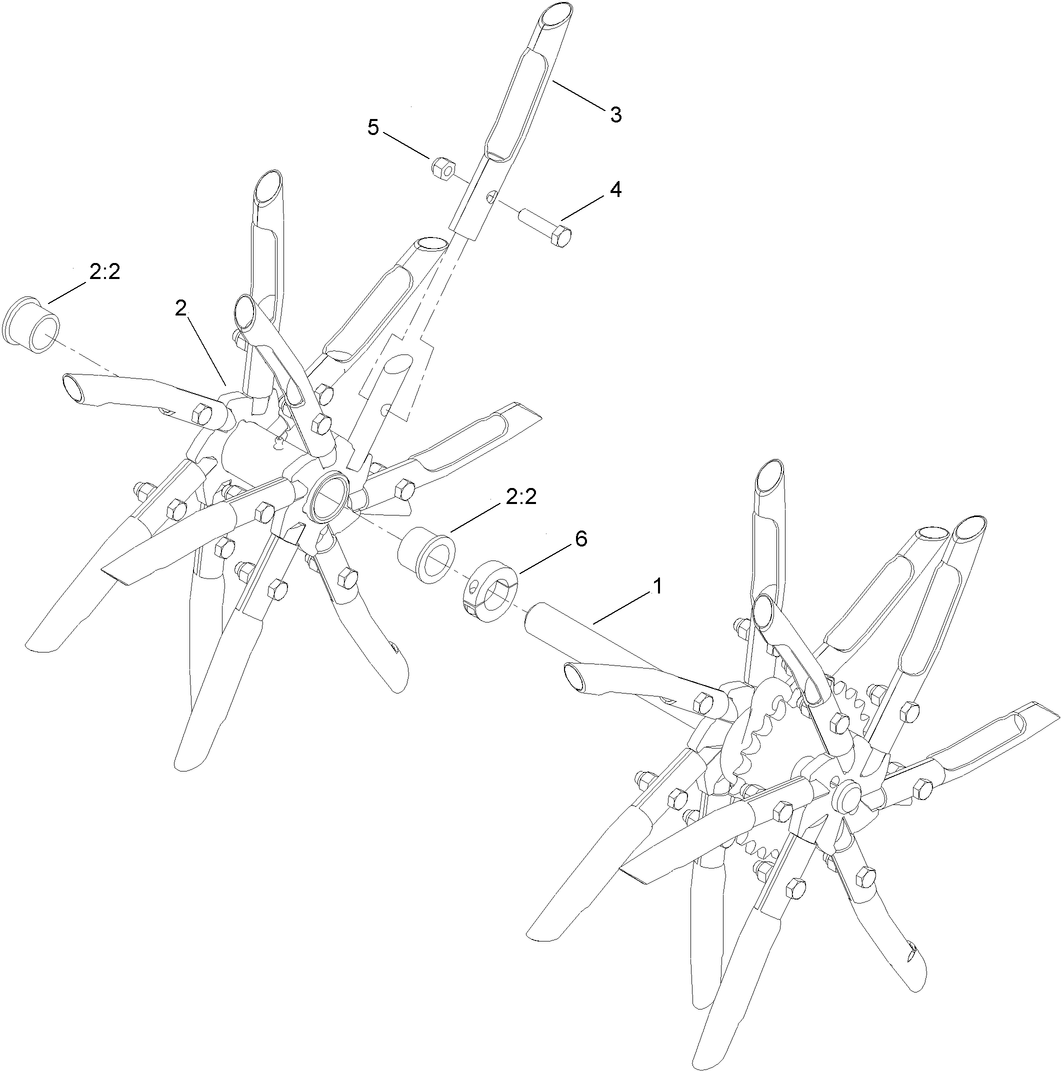 LH Tine Wheel Assembly No. 116-6739